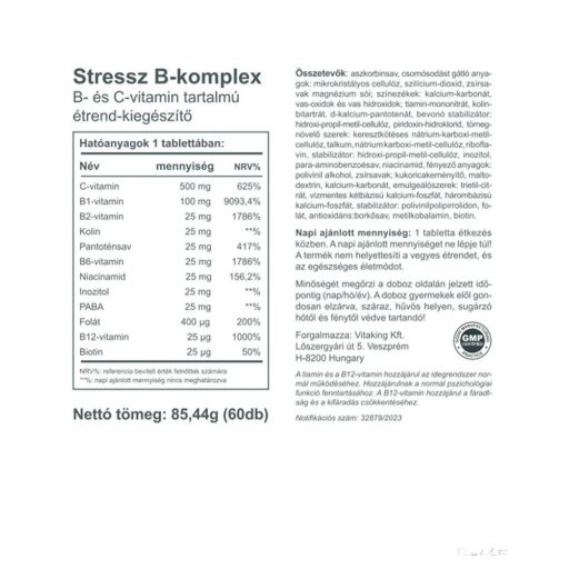 Vitaking Stressz B-komplex 60x
