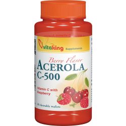 Vitaking Acerola C-500 rágótabletta MÁLNÁS 40x