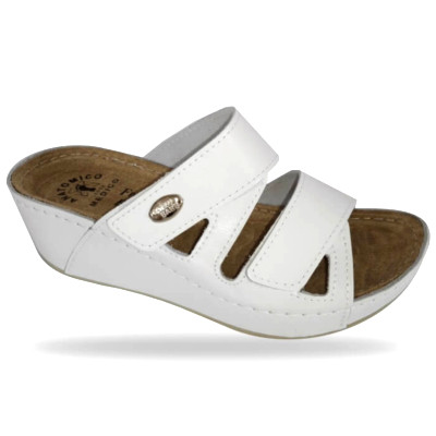 Fratelli Babb komfort papucs - divat papucs D108 Bianco